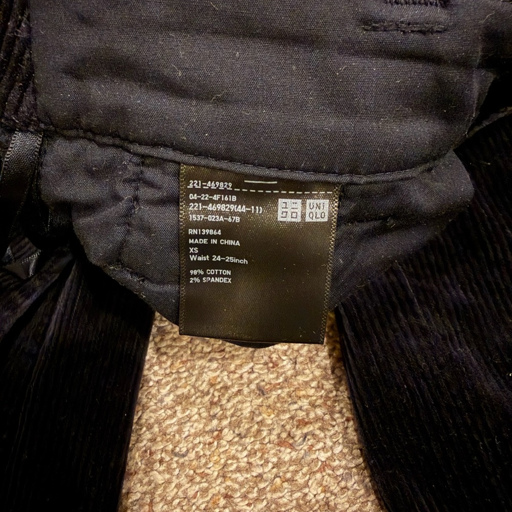Uniqlo navy corduroy Wide Leg Pants - Picture 3 of 5